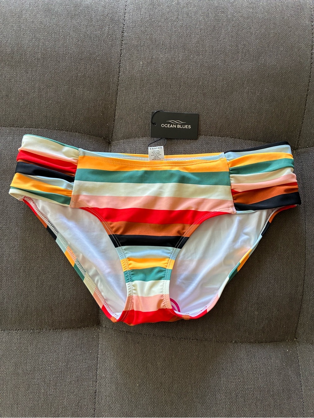 Ocean Blues Women's Multicolor Stripe Bikini Bottoms